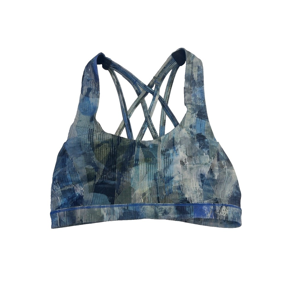 Lululemon Geometric Athletic‎ Bra Women 4 Running Gym Training Sports Outdoor